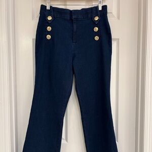 Lilly Pulitzer 27" Parrish High Rise Crop Flare denim pants. Size 8.